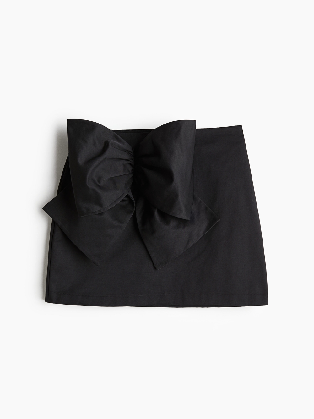 H&M Womens Black Bow Mini Skirt Size Small